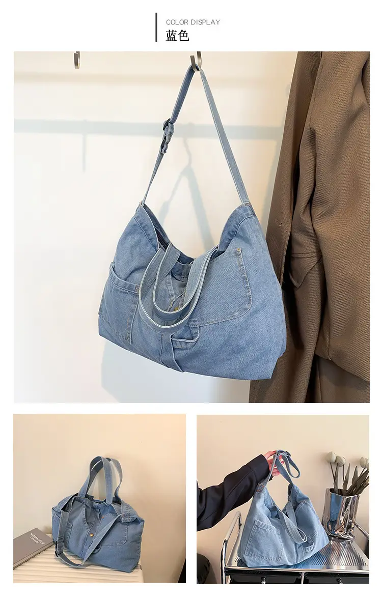 Light Blue Denim Shoulder Bag 2023 Spring New — feature 20