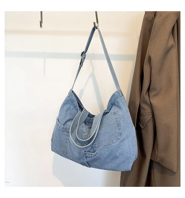 Light Blue Denim Shoulder Bag 2023 Spring New — feature 21