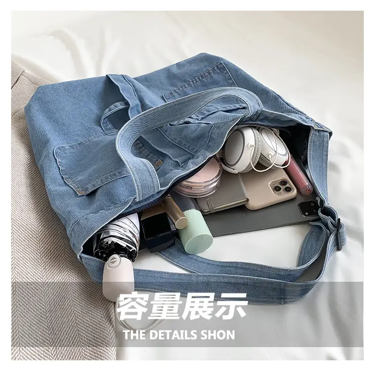 Light Blue Denim Shoulder Bag 2023 Spring New — feature 7