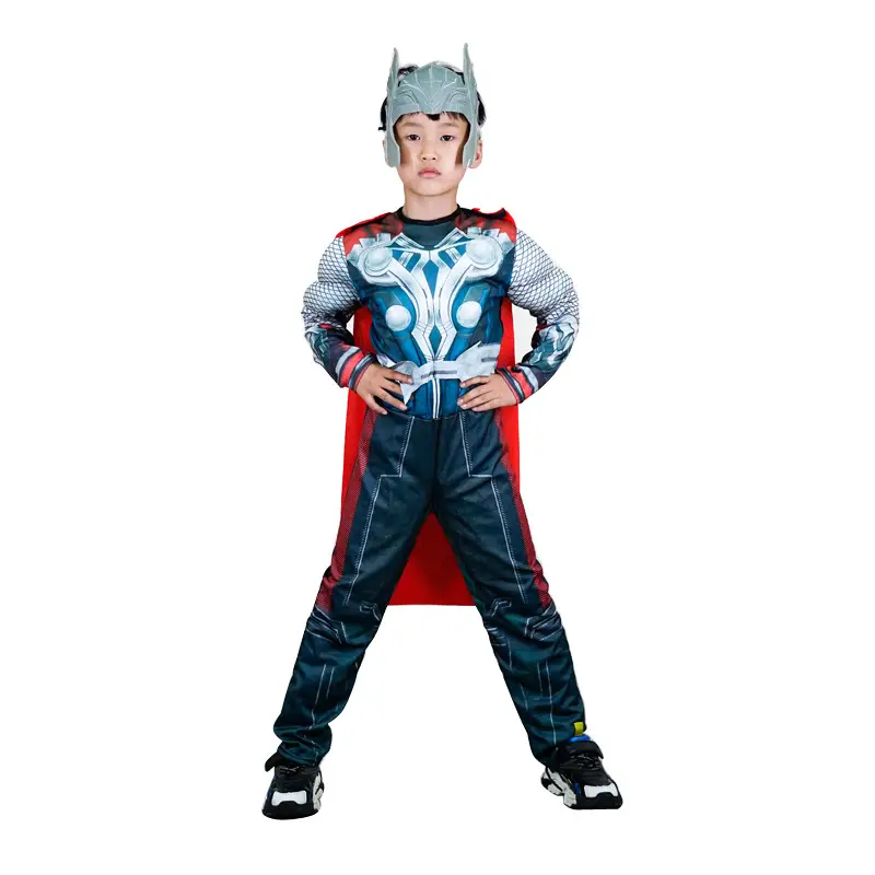 Kids Hulk Captain America Iron Man Optimus Prime Thor cos Muscle Costume Halloween Show Costume - Image 6