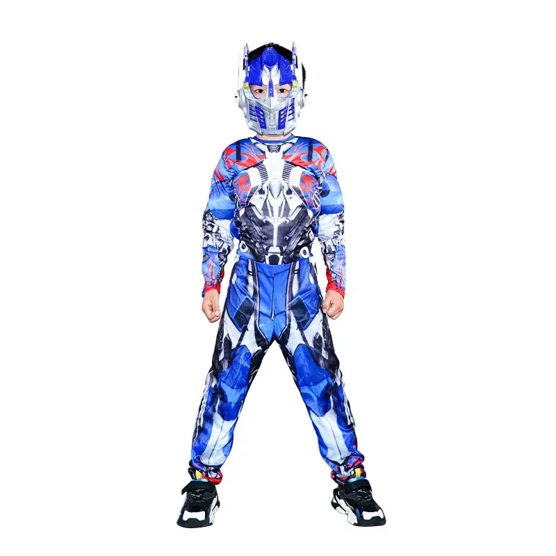 Kids Hulk Captain America Iron Man Optimus Prime Thor cos Muscle Costume Halloween Show Costume - Image 7