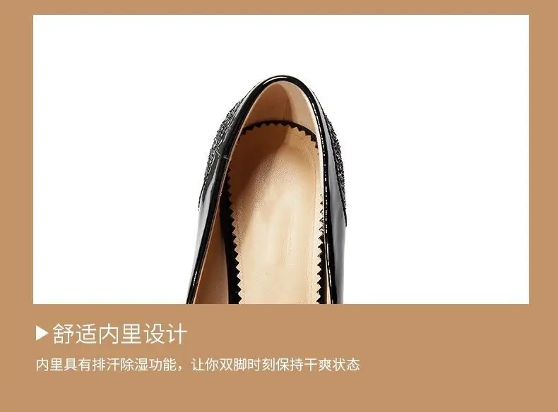 40yo Women's Black Pointed Heel Shoes Mid-Heel Leather All Match — feature 5