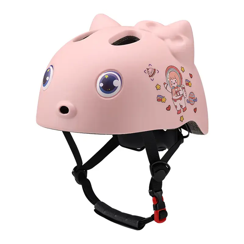 Pink Cartoon Kids Helmet for Scooter Roller Skating - Image 11