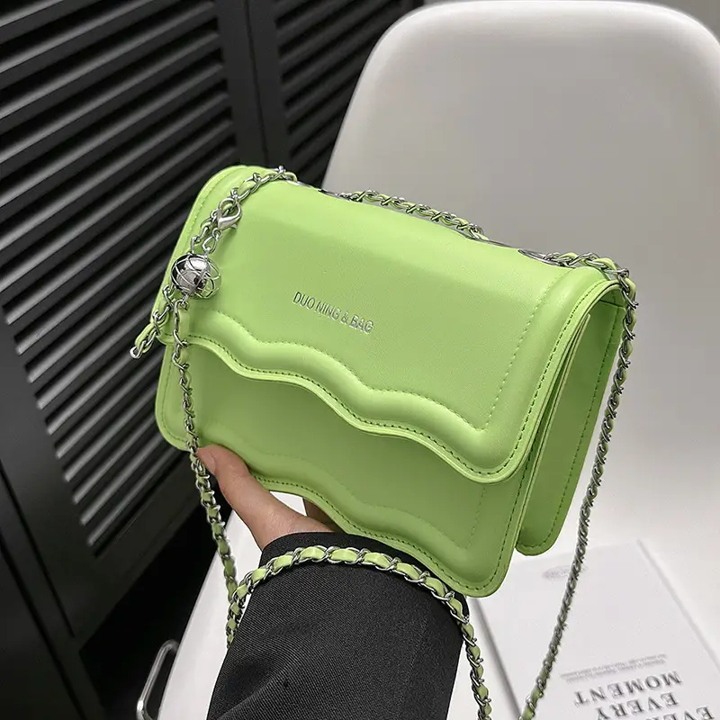 Retro Women's Bag 2023 New Solid Color Chain Crossbody - Image 7