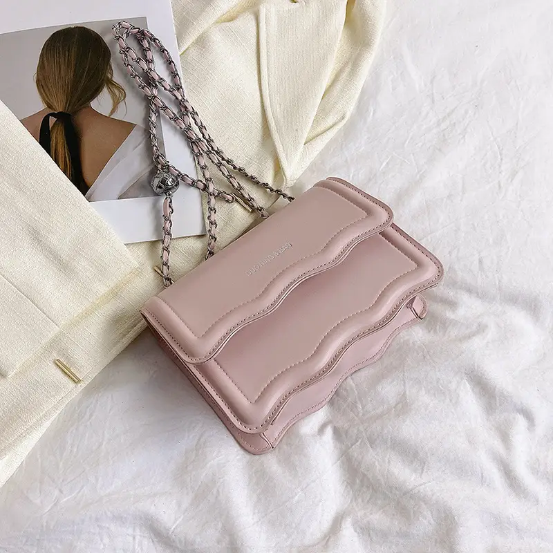 Retro Women's Bag 2023 New Solid Color Chain Crossbody - Image 3