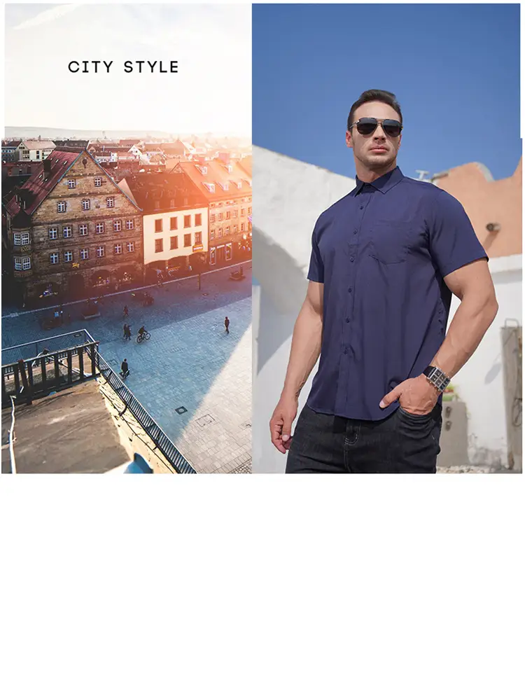 Men's Maroon Short Sleeve Shirt Extra Large Business Casual — feature 20
