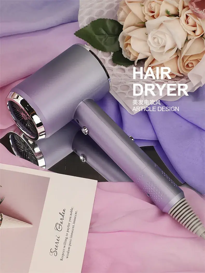 Silver Hair Dryer with Crystal Accents - Image 6