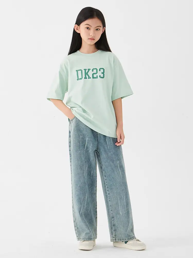 Girls DK Digital Printed T-Shirt Large Mint - Image 5
