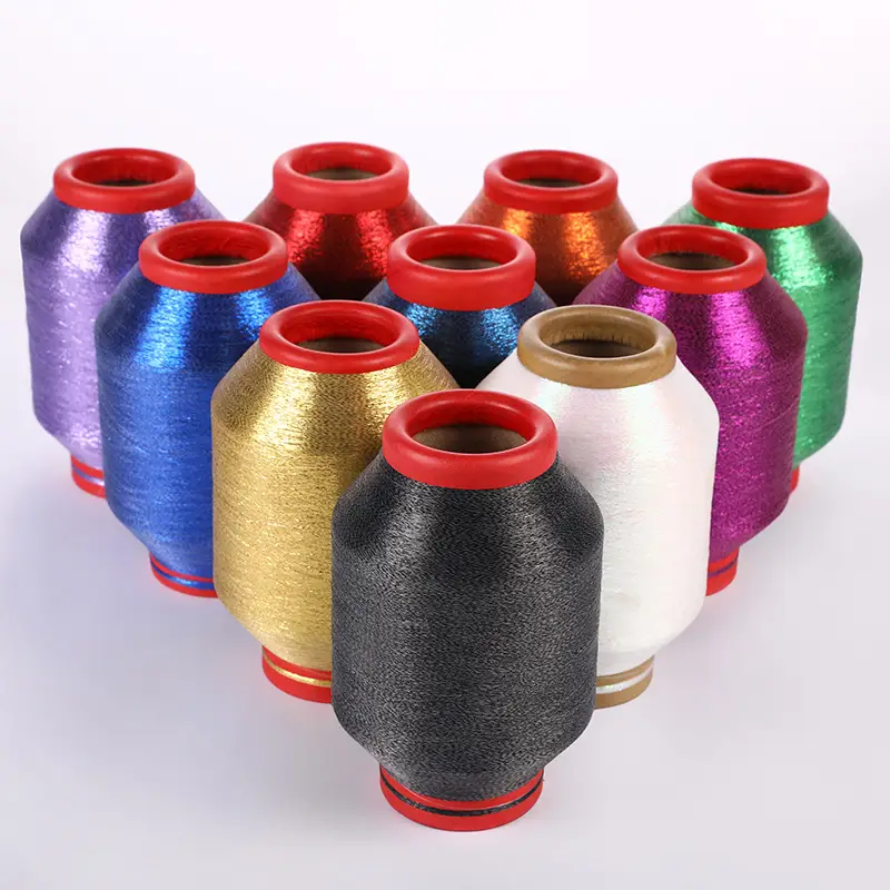 Mxmh Single Pack Double Pack Flat Silver Wire Ms Embroidery Thread m High Temperature Resistant Water Soluble Polyester Thread 100g Gold Wire Flat Gold Wire