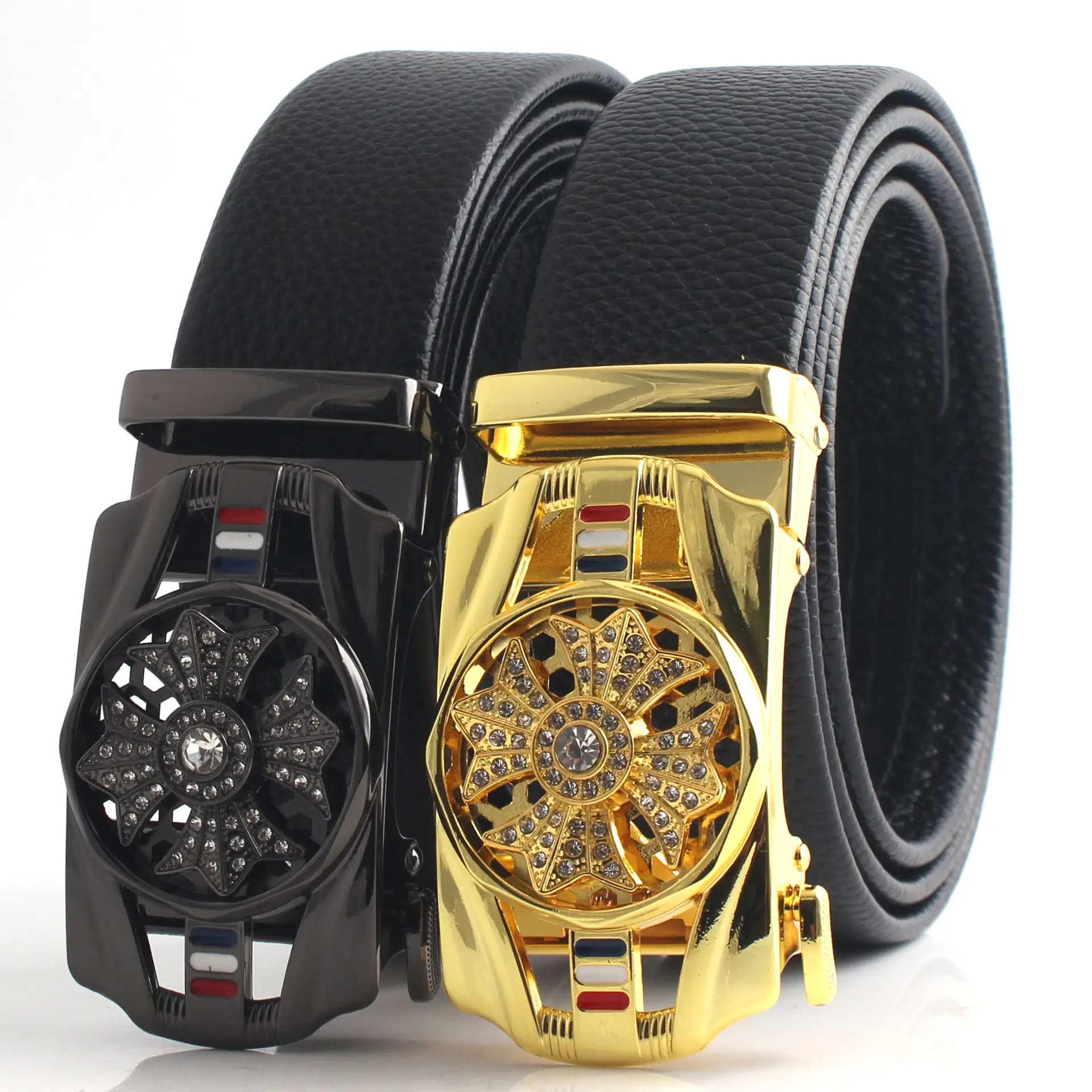 Men's Gold Mechanical Belt with Crystal Buckle โ feature 11