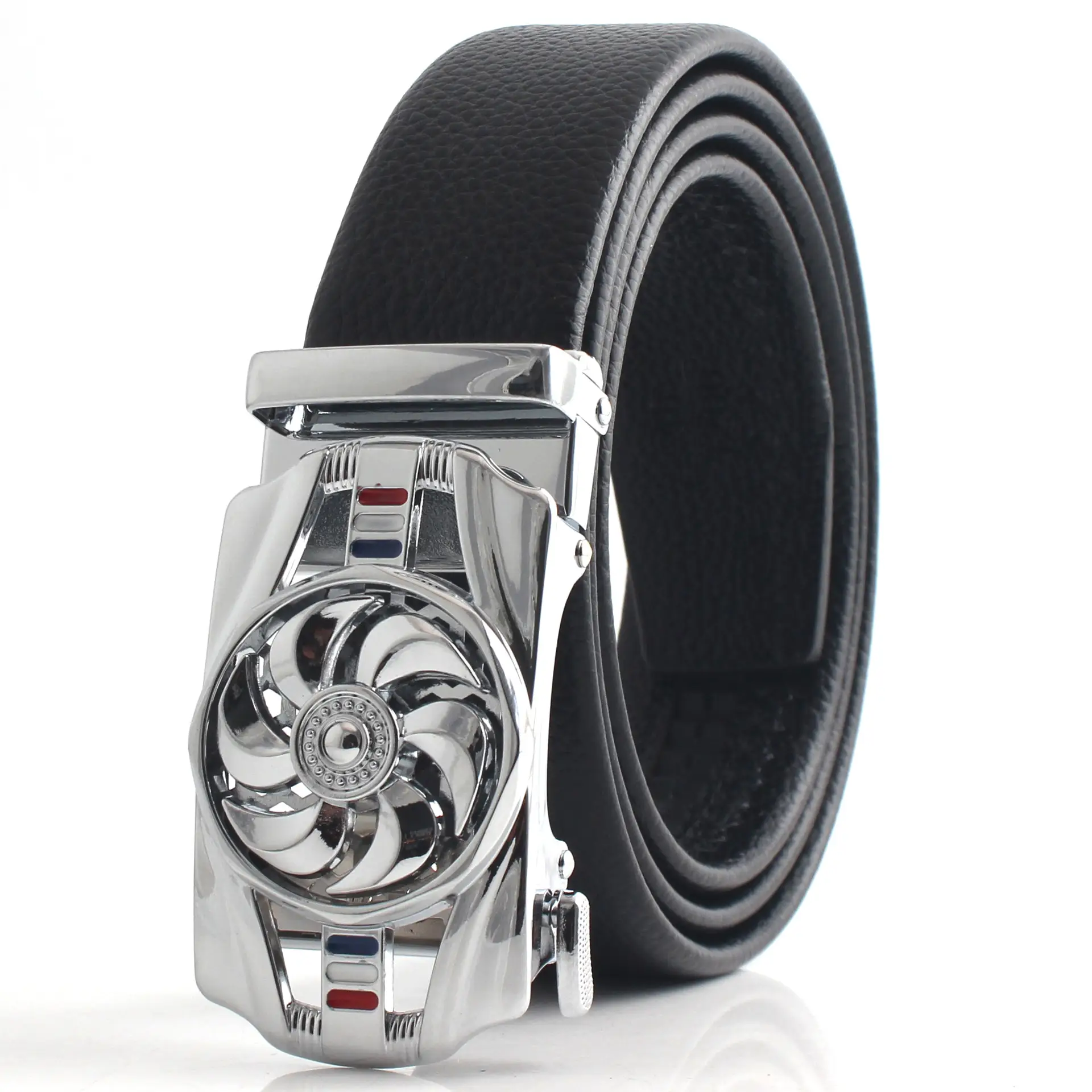 Men's Gold Mechanical Belt with Crystal Buckle - Image 6