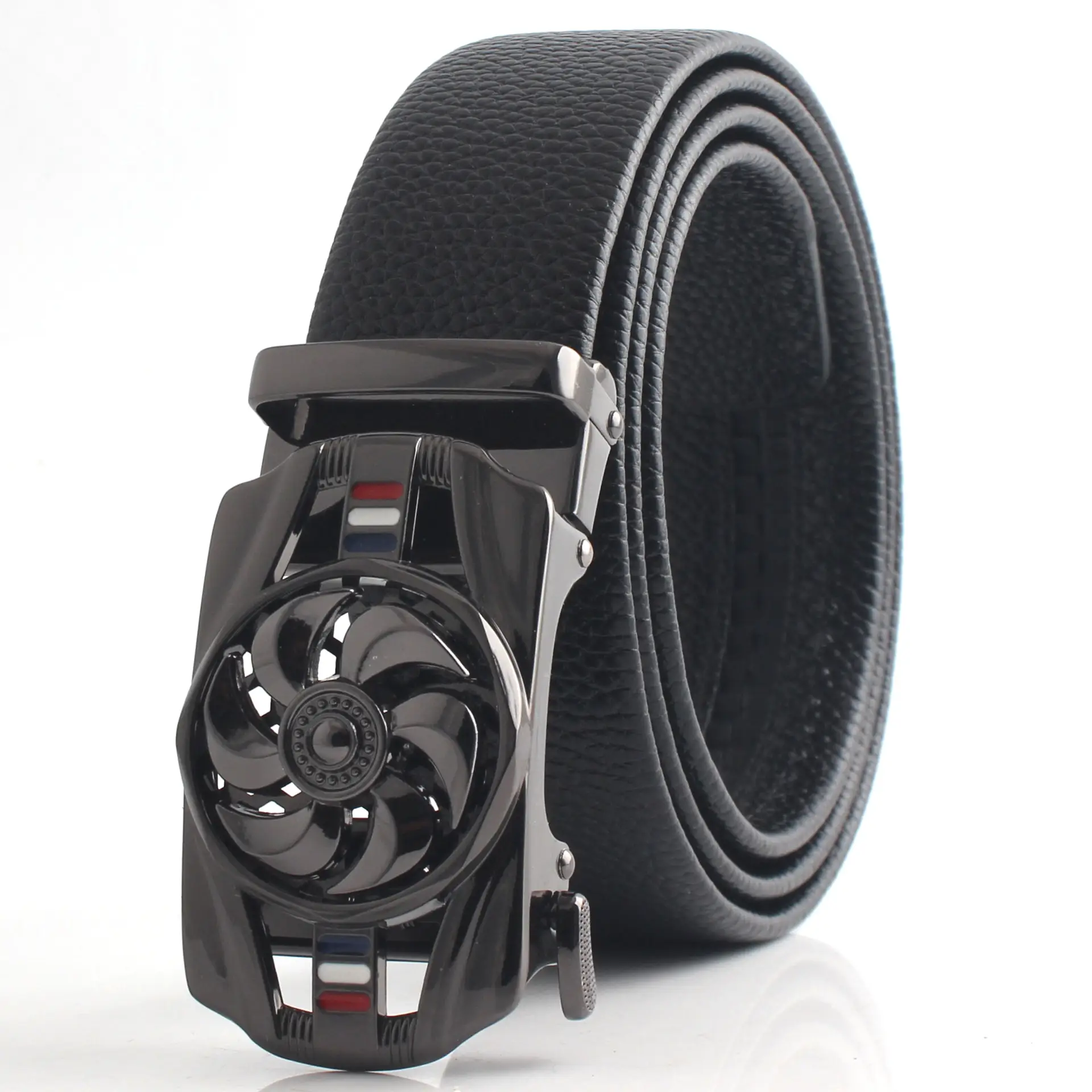 Men's Gold Mechanical Belt with Crystal Buckle - Image 7