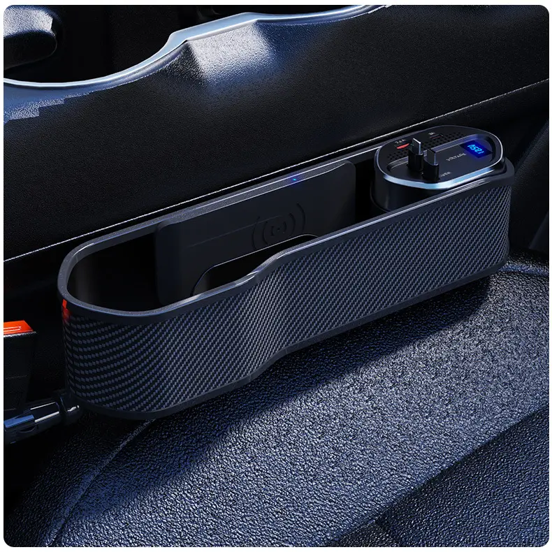 Wireless Car Seat Storage Box with Digital Display & Charging — feature 12