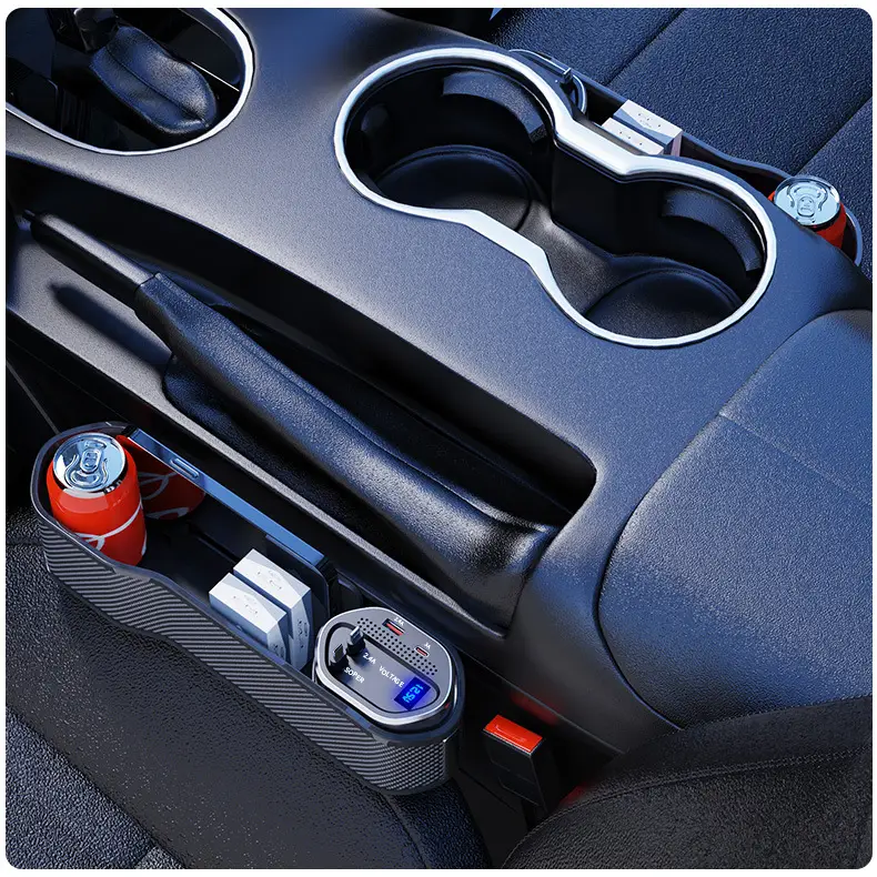 Wireless Car Seat Storage Box with Digital Display & Charging — feature 15