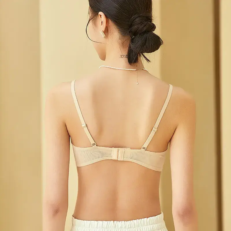 Tangge Silk Satin Rings-Free Bra Green Big Chest - Image 19