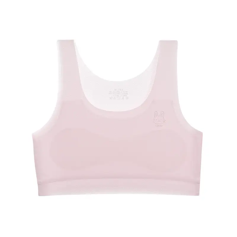 Girls' Underwear Developmental Children's Vest Primary School Students Seamless Bra Girls' Wrapped Chest Middle and Big Children Breathable Tube Top