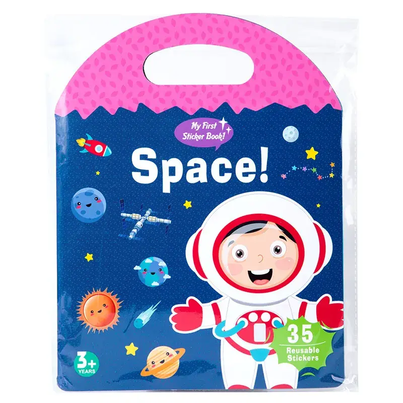 Portable Space Jelly Sticker Book for Kids 30x23cm - Image 11