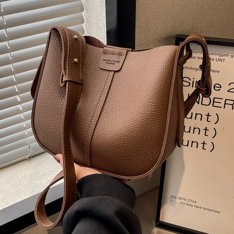 Women's Beige Pebble Crossbody Bag 2023 New Spring Summer - Image 6