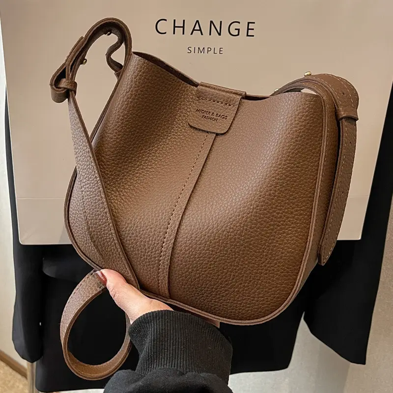 Women's Beige Pebble Crossbody Bag 2023 New Spring Summer - Image 7
