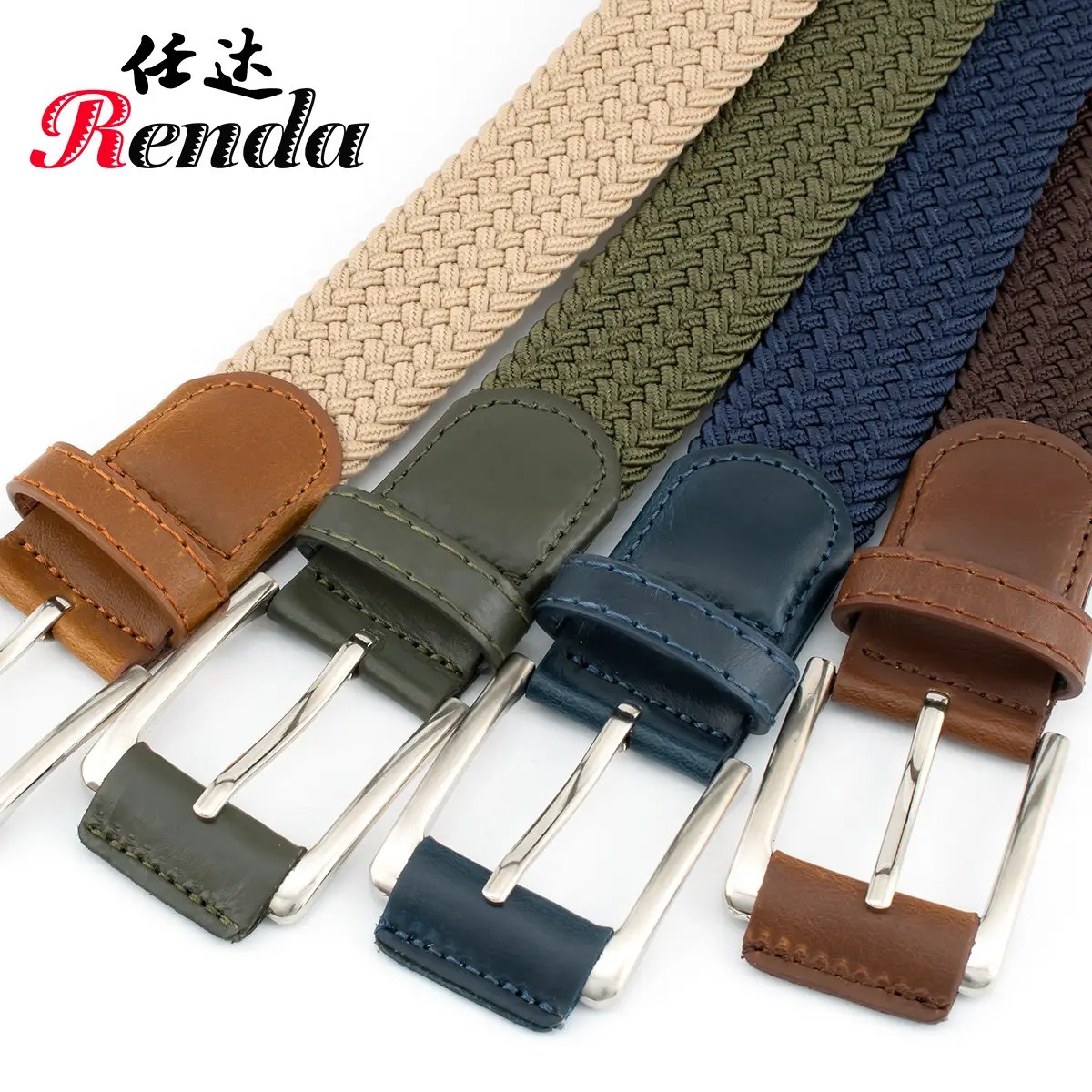 Retro Green Nylon Belt with Buckle
