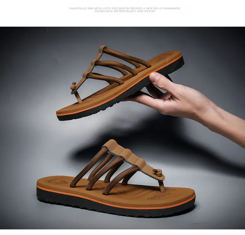 2025 Men Anti-Slip EVA Flip Flops Brown — feature 24
