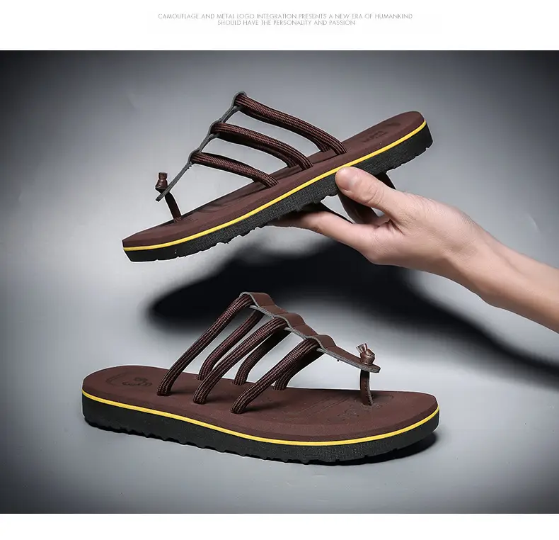 2025 Men Anti-Slip EVA Flip Flops Brown — feature 26