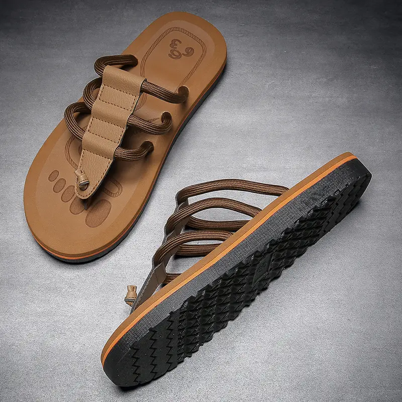 2025 Men Anti-Slip EVA Flip Flops Brown