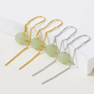 2023 Jade Long Earrings for Women Green Zircon — feature 5
