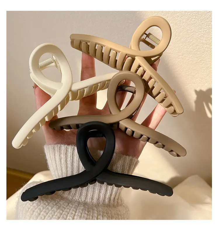 2023 New Large Hair Grip Clip Net Red Female Back Head Hairpin Hair Volume Shark Clip Headdress — feature 5
