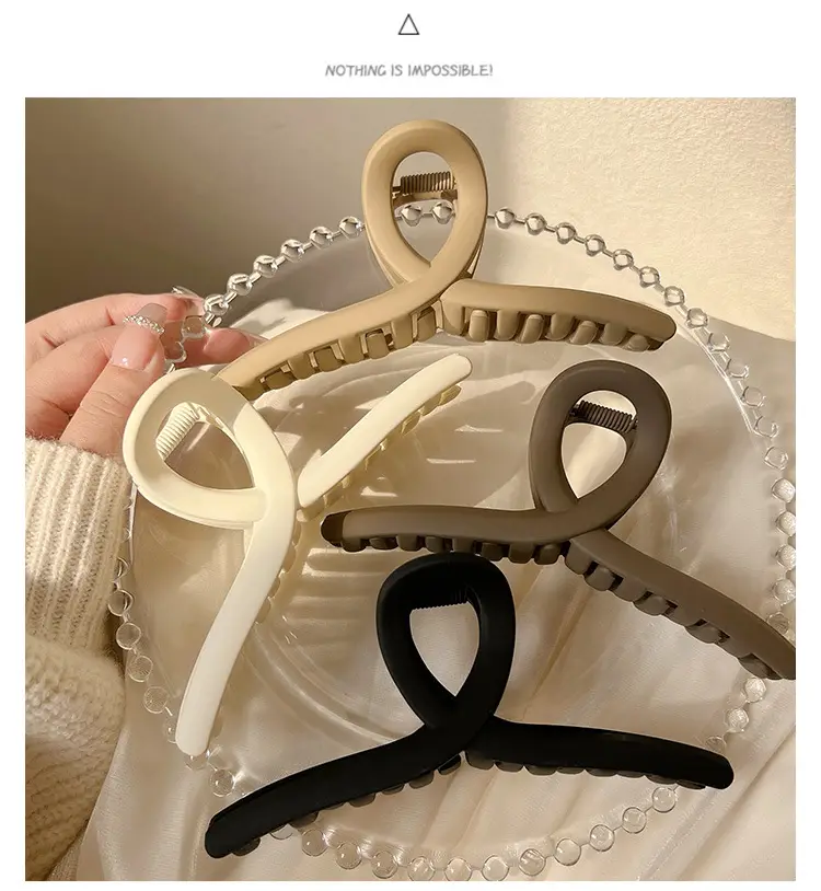 2023 New Large Hair Grip Clip Net Red Female Back Head Hairpin Hair Volume Shark Clip Headdress — feature 6