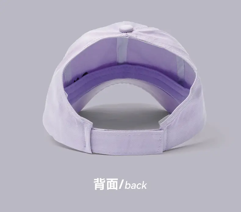 Women's Purple Peaked Cap with Tied High Ponytail — feature 21