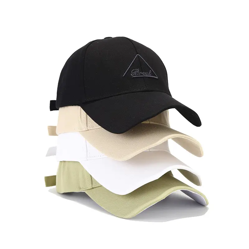 Men's Beige Embroidered Baseball Cap Summer Hat