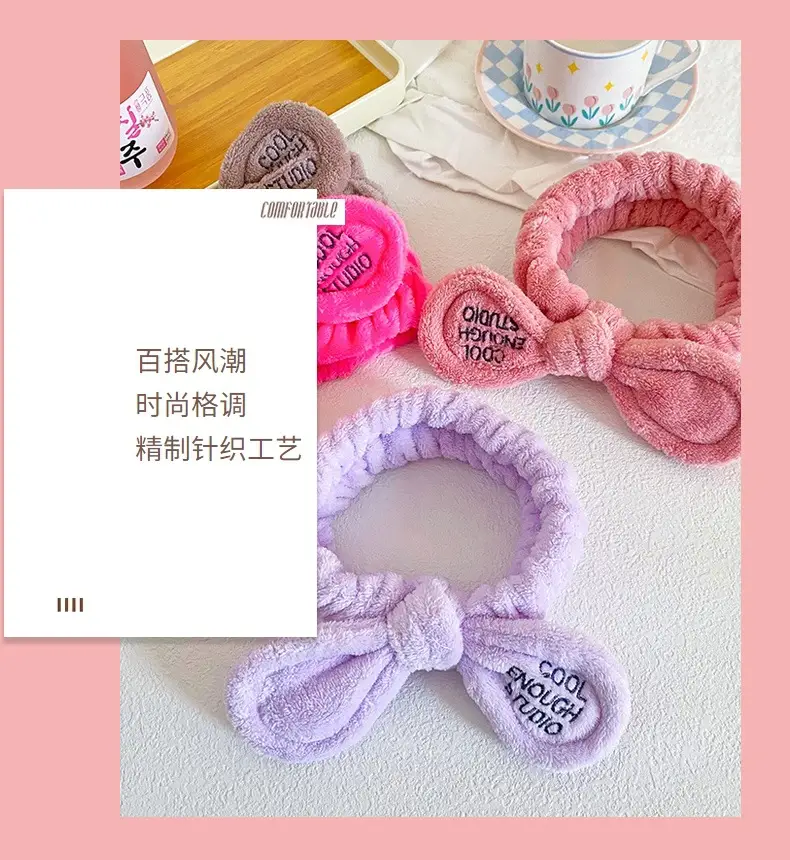 Pink Bow Hairband with Embroidered Letter Design — feature 19