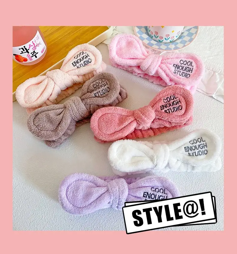 Pink Bow Hairband with Embroidered Letter Design — feature 22