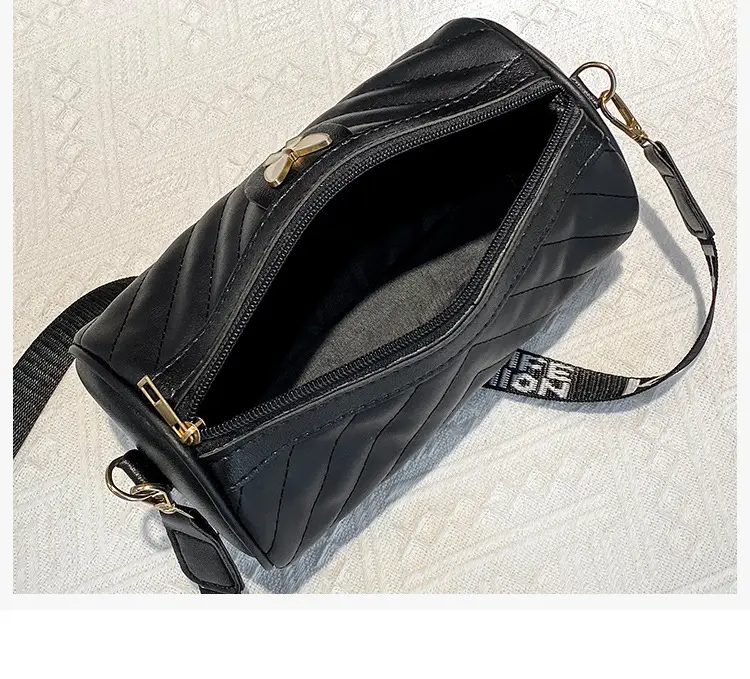 Women's Beige Quilted Shoulder Bag with Butterfly Charm — feature 10