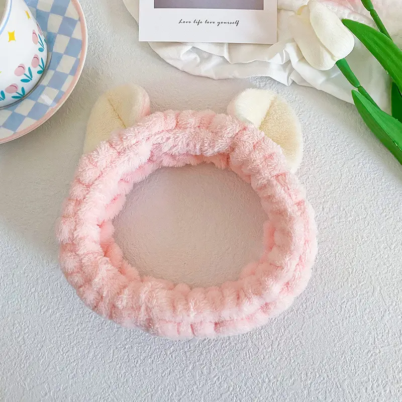 Pink Cat Ear Headband for Women - Image 2