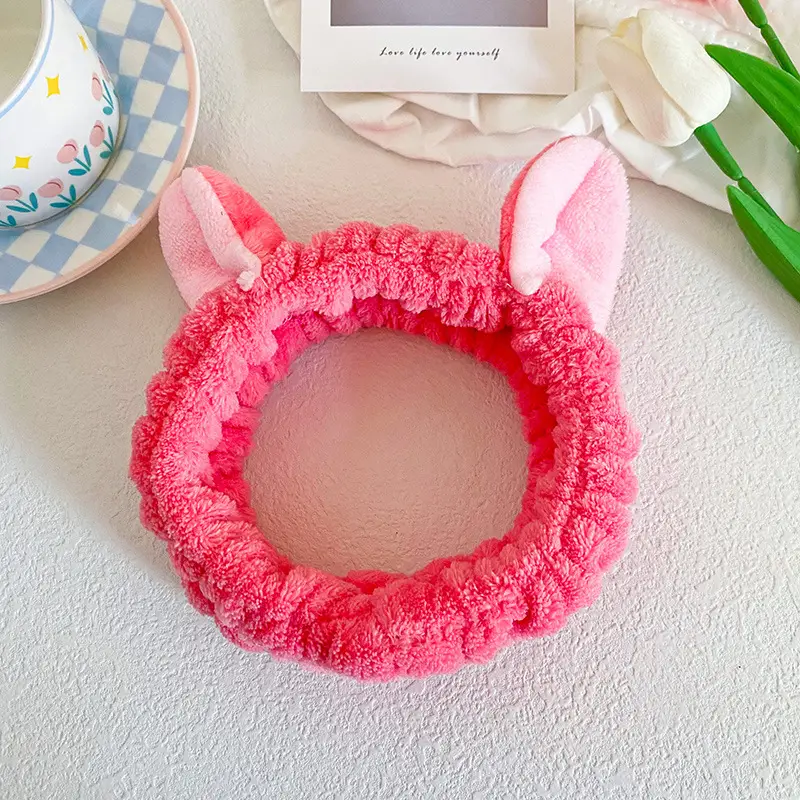 Pink Cat Ear Headband for Women - Image 4