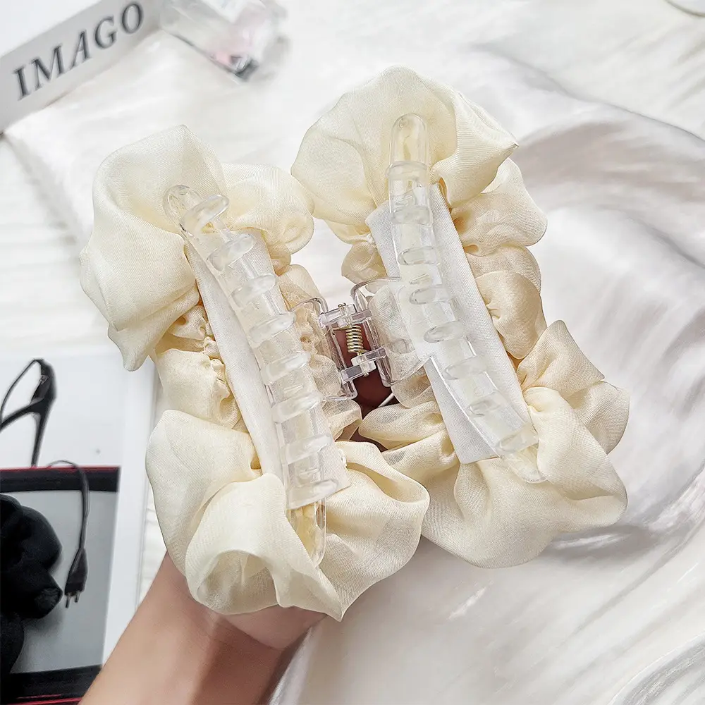 2026 Spring Chiffon Hair Clip Korean Style Elegant Back-Of-Head Updo Shark Clip Women's Hairpin Does Not Damage Hair - Image 7