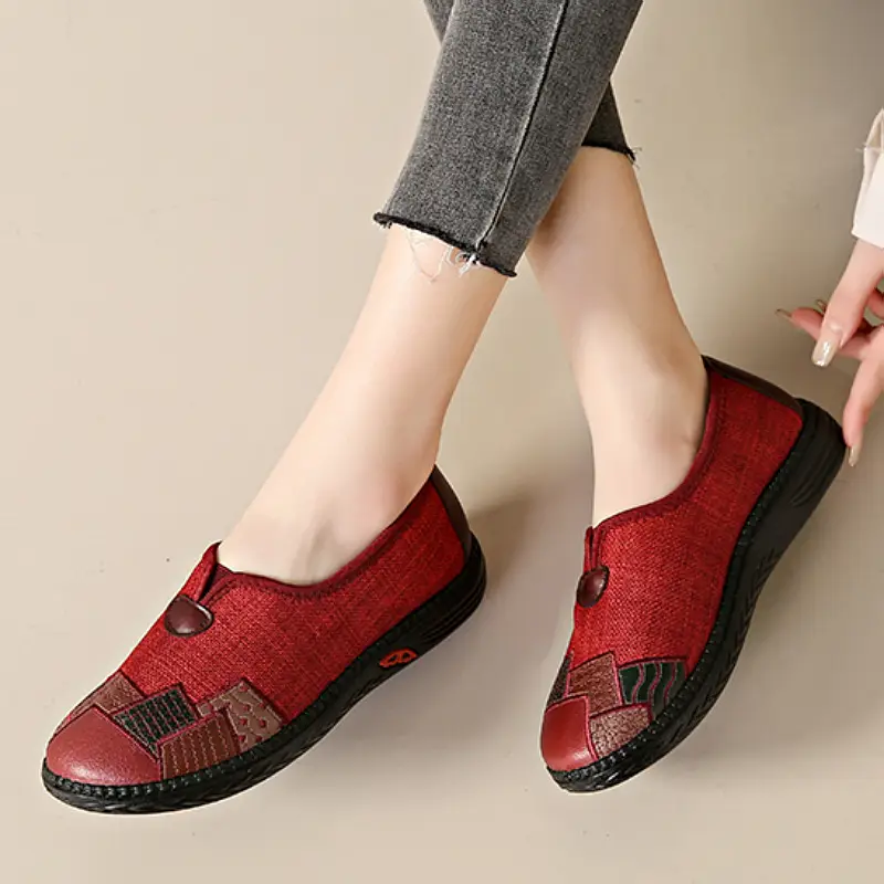 2026 Spring New Style Old Beijing Cloth Shoes for Middle-Aged and Elderly Women, Casual Slip-On Breathable Non-Slip Mom Shoes - Image 4