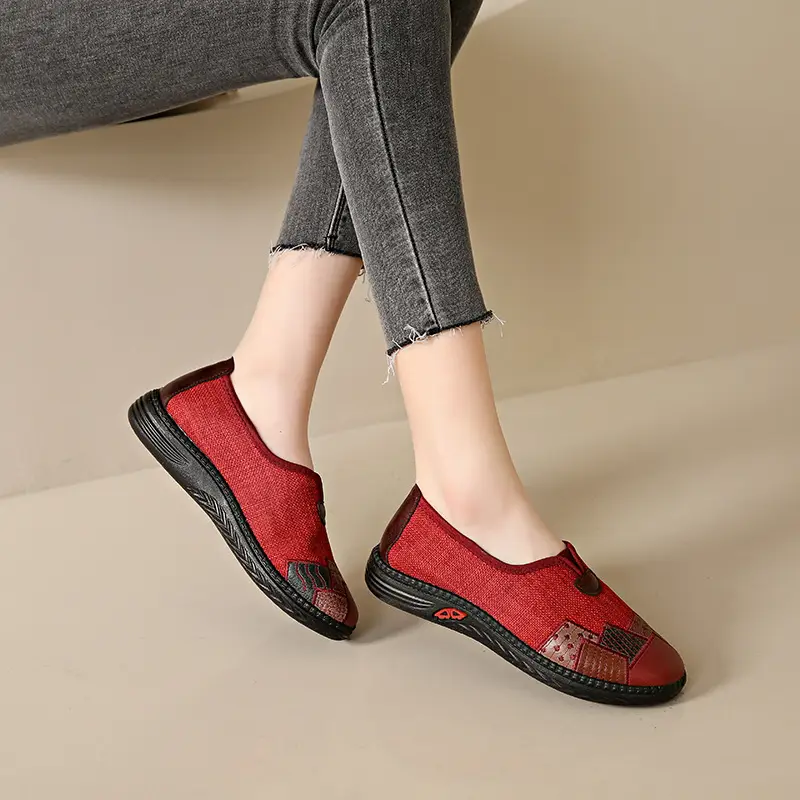 2026 Spring New Style Old Beijing Cloth Shoes for Middle-Aged and Elderly Women, Casual Slip-On Breathable Non-Slip Mom Shoes - Image 5