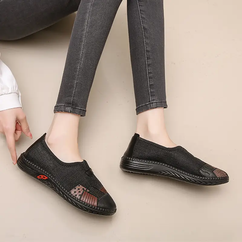 2026 Spring New Style Old Beijing Cloth Shoes for Middle-Aged and Elderly Women, Casual Slip-On Breathable Non-Slip Mom Shoes - Image 6