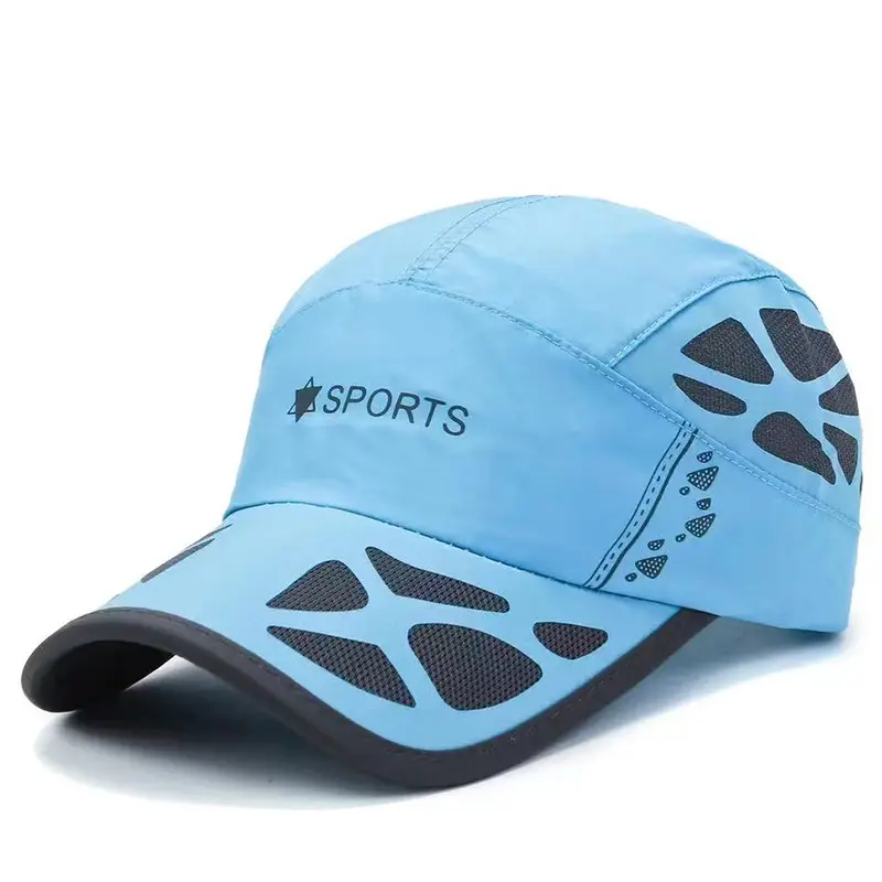 Men's Black Mesh Sports Cap with Vent Design