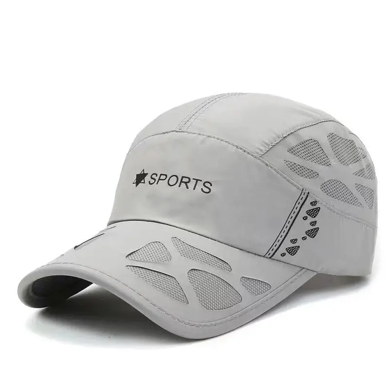 Men's Black Mesh Sports Cap with Vent Design