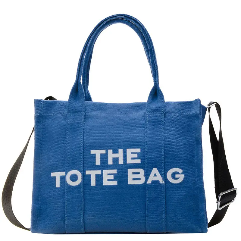 2023 Cross-Border Women's Blue Tote Bag Solid Color - Image 9