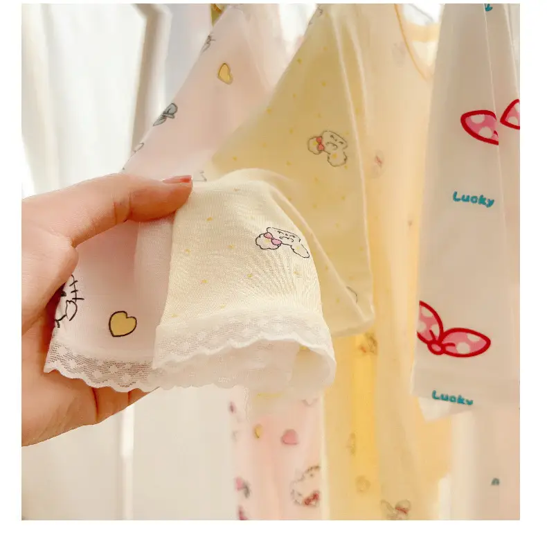 Anmeiya children's summer air conditioning clothing micro-business explosives boys and girls Tencel seven-point sleeve home clothing manufacturers wholesale — feature 18