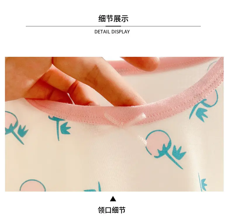 Anmeiya children's summer air conditioning clothing micro-business explosives boys and girls Tencel seven-point sleeve home clothing manufacturers wholesale — feature 21