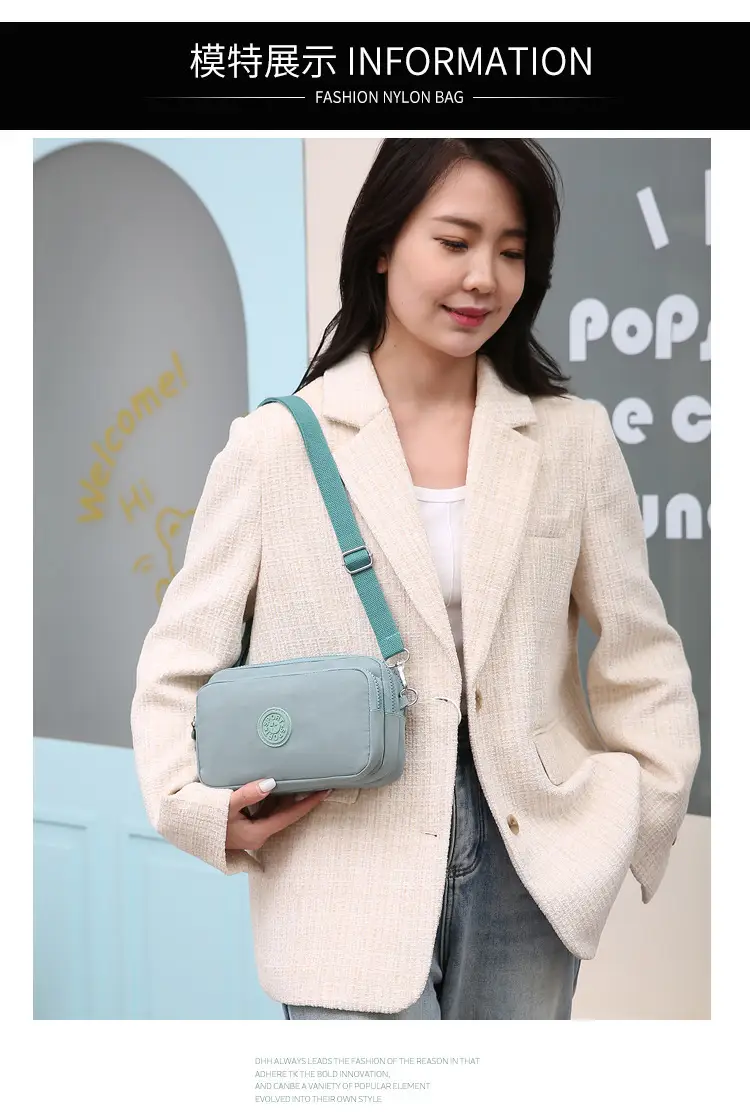 2023 New Oxford Cloth Women's Multi-Layer Shoulder Bag Purple — feature 10