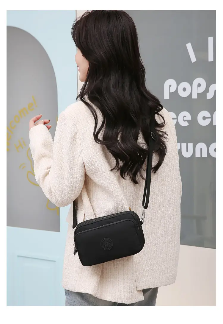 2023 New Oxford Cloth Women's Multi-Layer Shoulder Bag Purple — feature 14