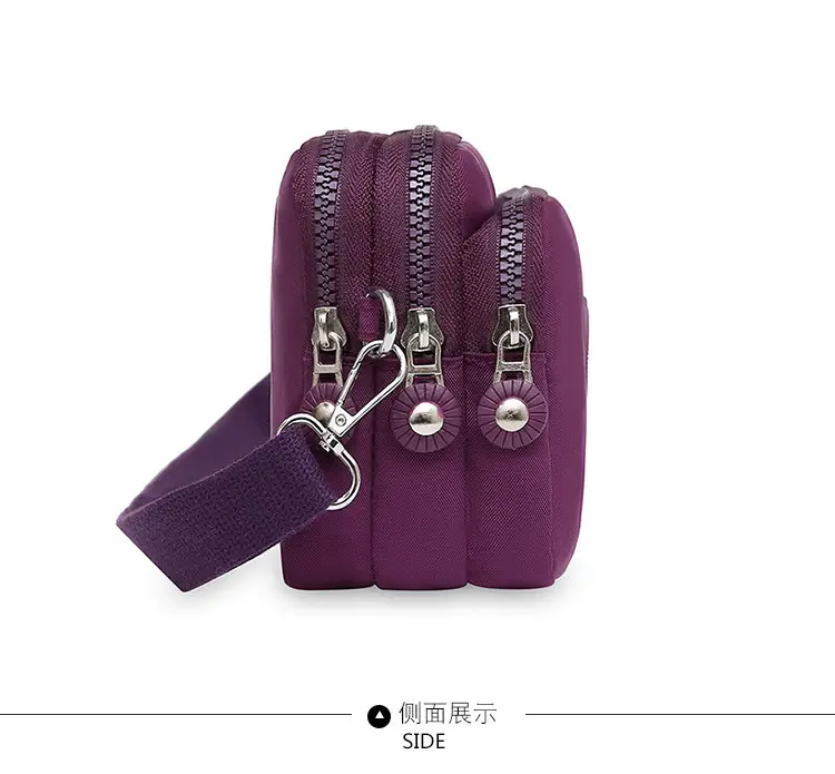 2023 New Oxford Cloth Women's Multi-Layer Shoulder Bag Purple — feature 29