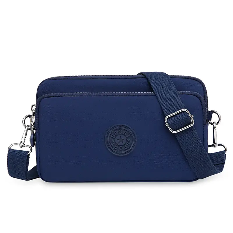 2023 New Oxford Cloth Women's Multi-Layer Shoulder Bag Purple - Image 5